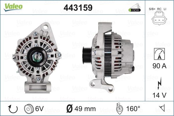 Valeo 443159 - Генератор autospares.lv