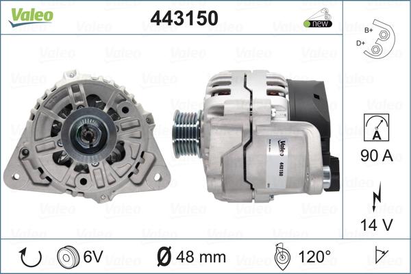 Valeo 443150 - Генератор autospares.lv