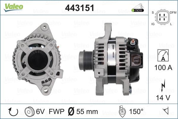 Valeo 443151 - Генератор autospares.lv