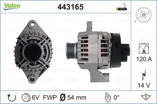 Valeo 443165 - Генератор autospares.lv