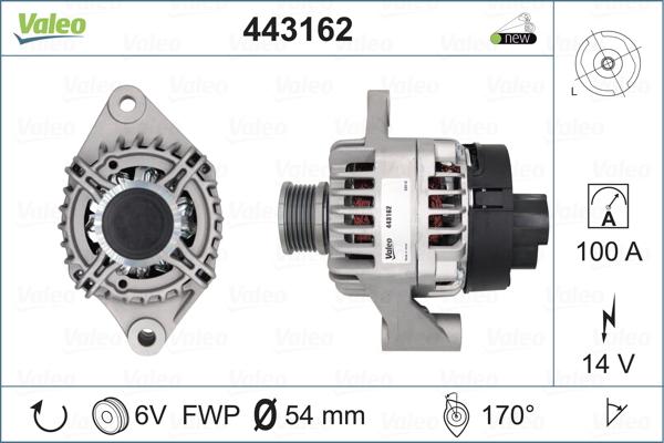 Valeo 443162 - Генератор autospares.lv