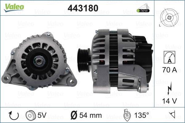 Valeo 443180 - Генератор autospares.lv