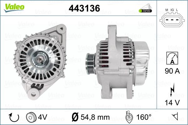 Valeo 443136 - Генератор autospares.lv