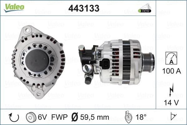 Valeo 443133 - Генератор autospares.lv