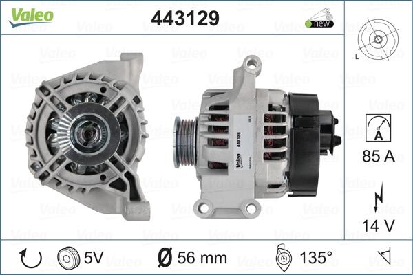 Valeo 443129 - Генератор autospares.lv