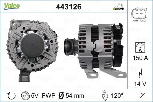 Valeo 443126 - Генератор autospares.lv