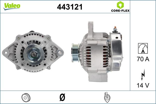 Valeo 443121 - Генератор autospares.lv