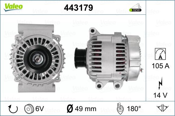 Valeo 443179 - Генератор autospares.lv