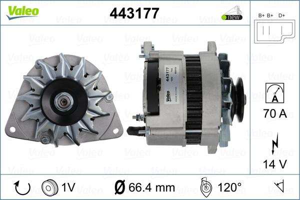 Valeo 443177 - Генератор autospares.lv