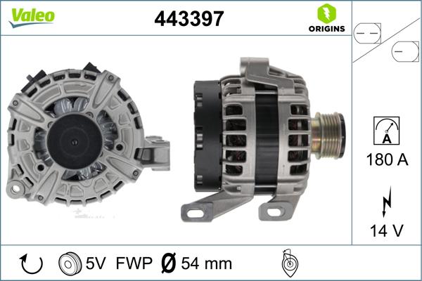 Valeo 443397 - Генератор autospares.lv