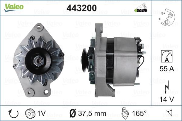 Valeo 443200 - Генератор autospares.lv