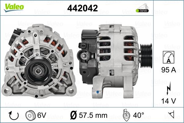 Valeo 442042 - Генератор autospares.lv