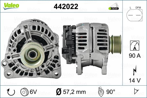 Valeo 442022 - Генератор autospares.lv