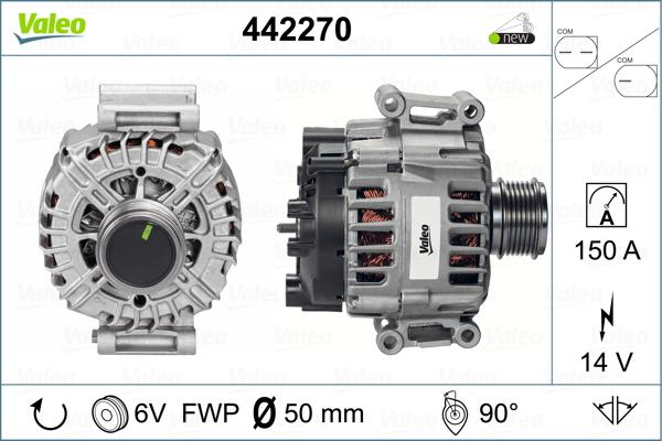 Valeo 442270 - Генератор autospares.lv