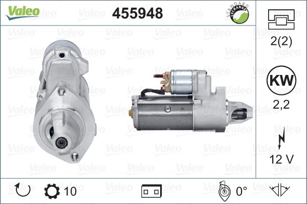 Valeo 455948 - Стартер autospares.lv