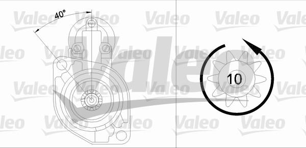 Valeo 455942 - Стартер autospares.lv