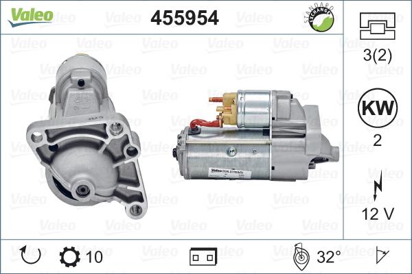 Valeo 455954 - Стартер autospares.lv