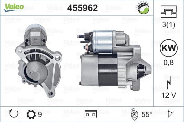 Valeo 455962 - Стартер autospares.lv