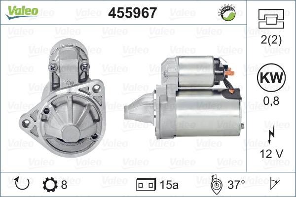 Valeo 455967 - Стартер autospares.lv