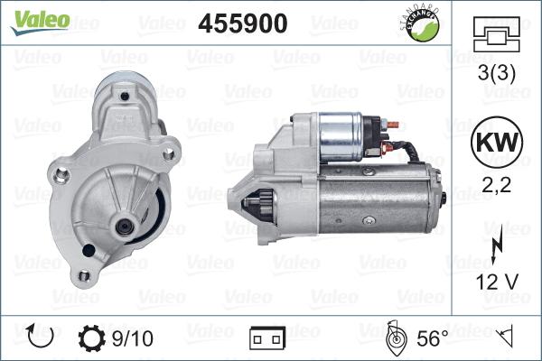 Valeo 455900 - Стартер autospares.lv