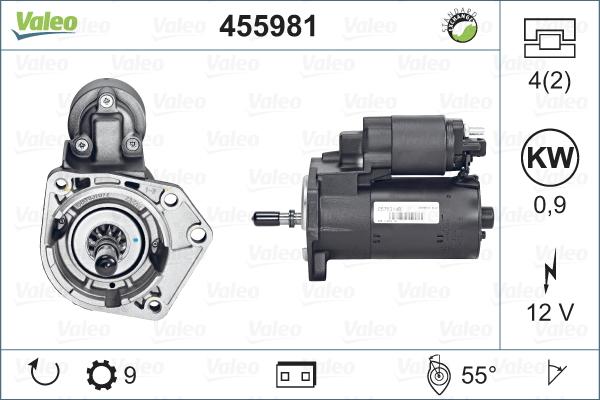 Valeo 455981 - Стартер autospares.lv