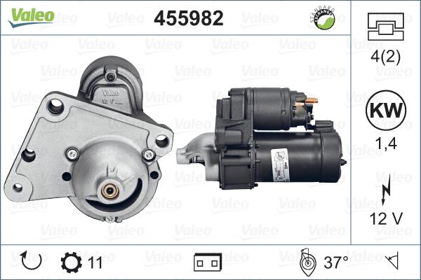 Valeo 455982 - Стартер autospares.lv