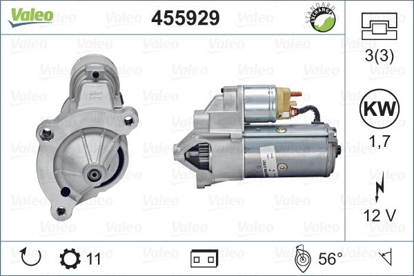 Valeo 455929 - Стартер autospares.lv