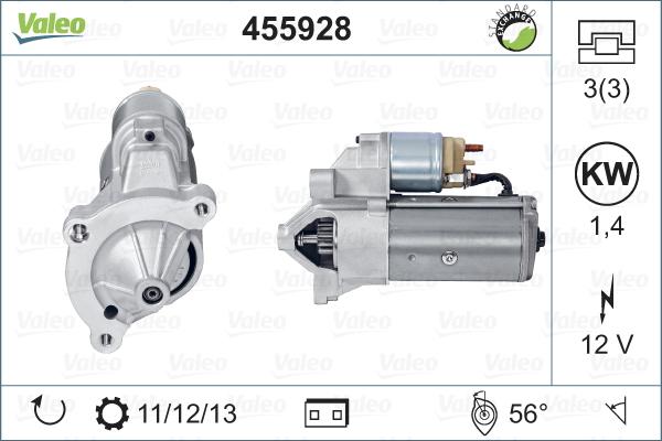 Valeo 455928 - Стартер autospares.lv