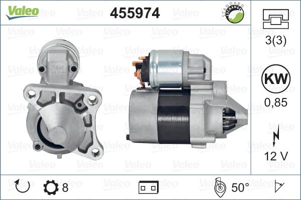 Valeo 455974 - Стартер autospares.lv