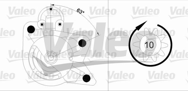 Valeo 455978 - Стартер autospares.lv