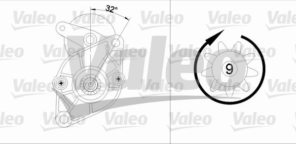 Valeo 455599 - Стартер autospares.lv