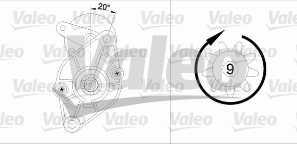 Valeo 455594 - Стартер autospares.lv