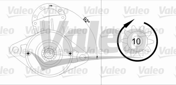 Valeo 455596 - Стартер autospares.lv