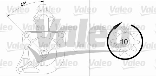 Valeo 455592 - Стартер autospares.lv