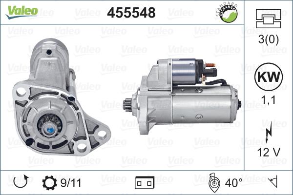 Valeo 455548 - Стартер autospares.lv