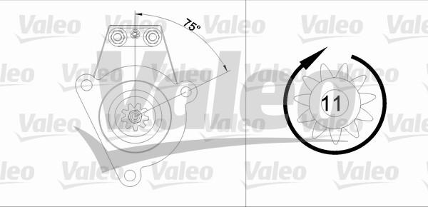 Valeo 455542 - Стартер autospares.lv