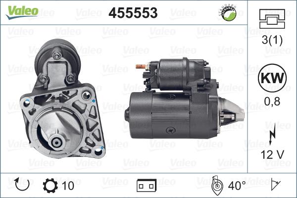 Valeo 455553 - Стартер autospares.lv