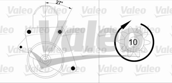 Valeo 455552 - Стартер autospares.lv