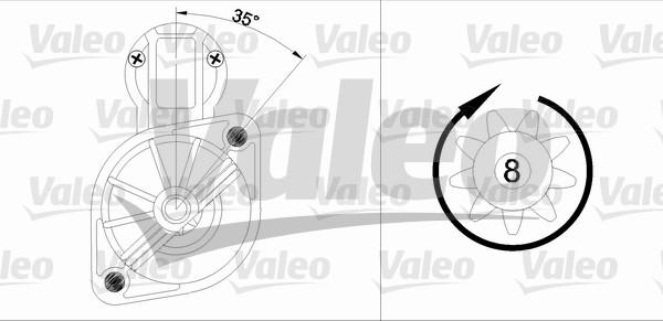 Valeo 455561 - Стартер autospares.lv