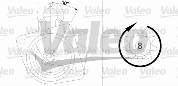 Valeo 455500 - Стартер autospares.lv