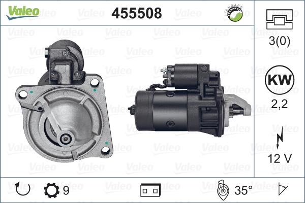 Valeo 455508 - Стартер autospares.lv