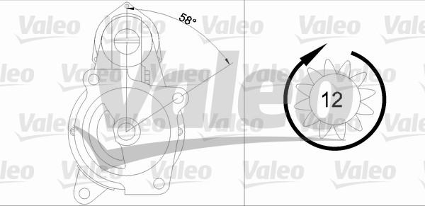 Valeo 455503 - Стартер autospares.lv