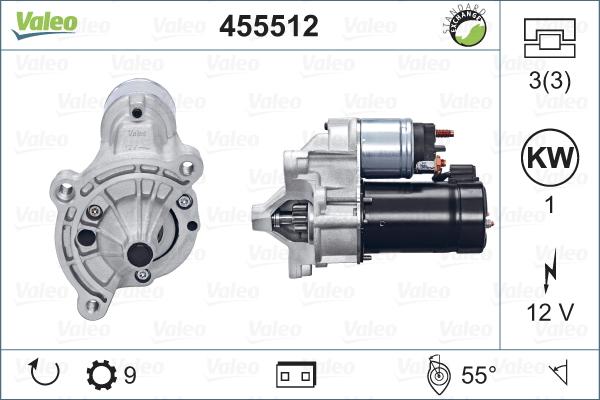 Valeo 455512 - Стартер autospares.lv