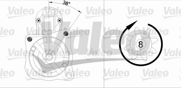 Valeo 455582 - Стартер autospares.lv