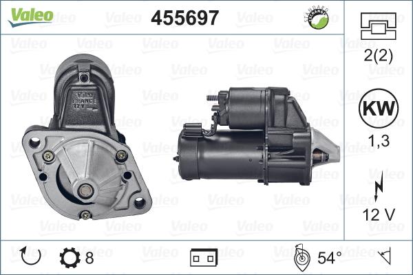 Valeo 455697 - Стартер autospares.lv