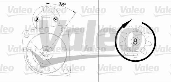 Valeo 455606 - Стартер autospares.lv