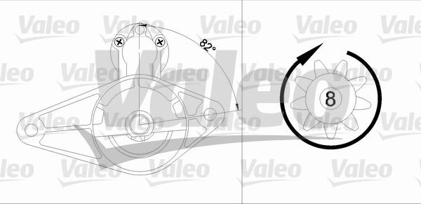 Valeo 455600 - Стартер autospares.lv