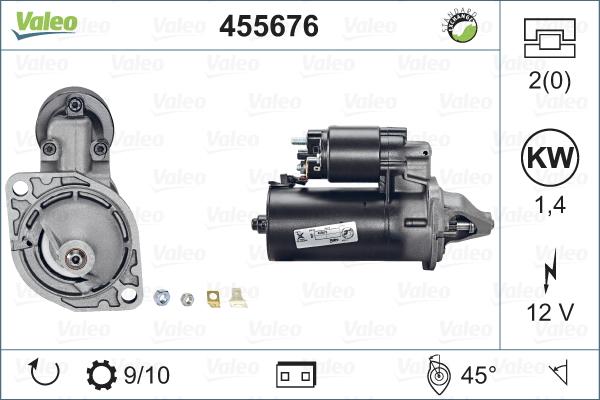 Valeo 455676 - Стартер autospares.lv