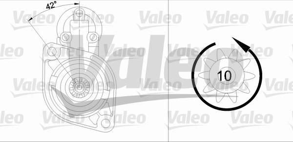 Valeo 455673 - Стартер autospares.lv