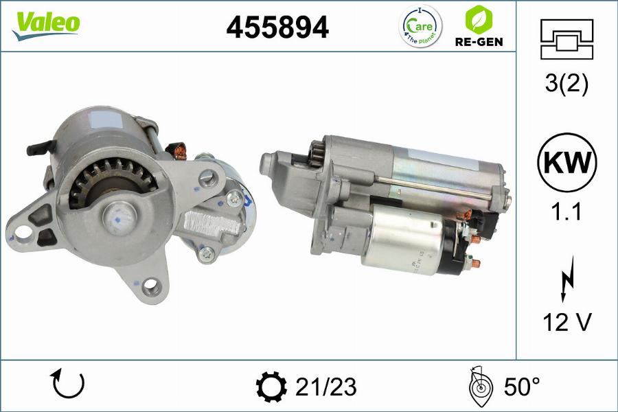 Valeo 455894 - Стартер autospares.lv